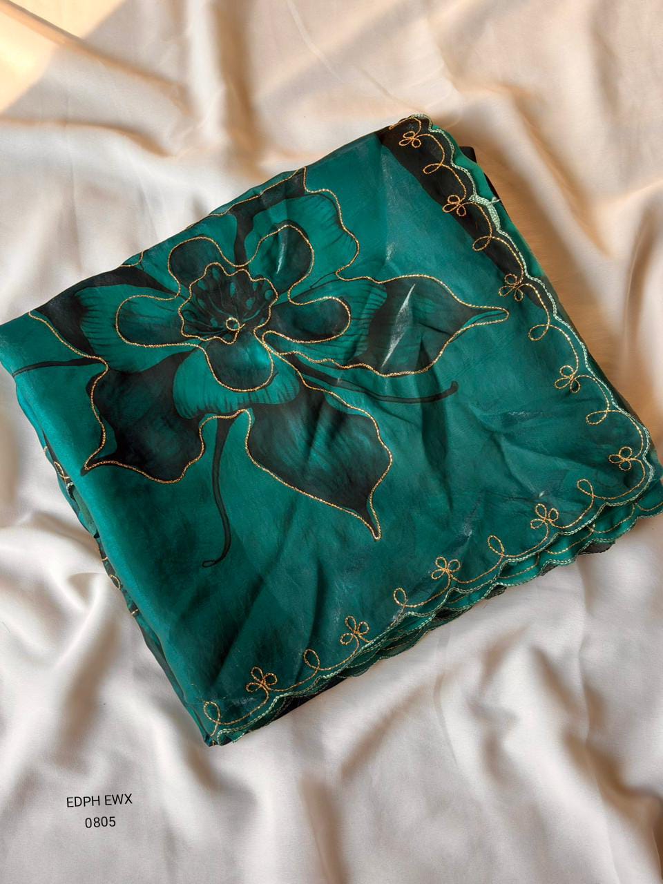 Elegant Sequence Embroidered Designer Saree With Heavy Border Work